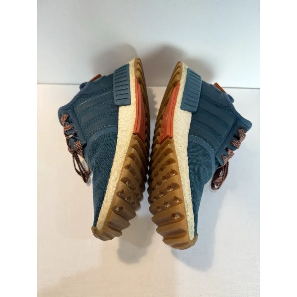 Adidas NMD R1 Trail Boost Shoes Teal Orange Men’s US 8.5 Gum Sole Sneakers